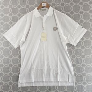 NWT Fairway & Greene White Polo Golf Shirt Men's L